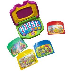 VTG Barney the Dinosaur Interactive Electronic Laptop WORKS 20002 Learning Fun